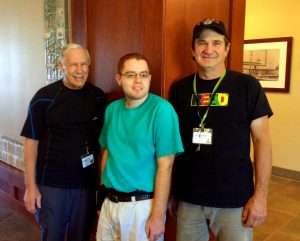 Custodial staff (l. to r.): Barry Vanhamme, Justin Erwin and Guane Julian